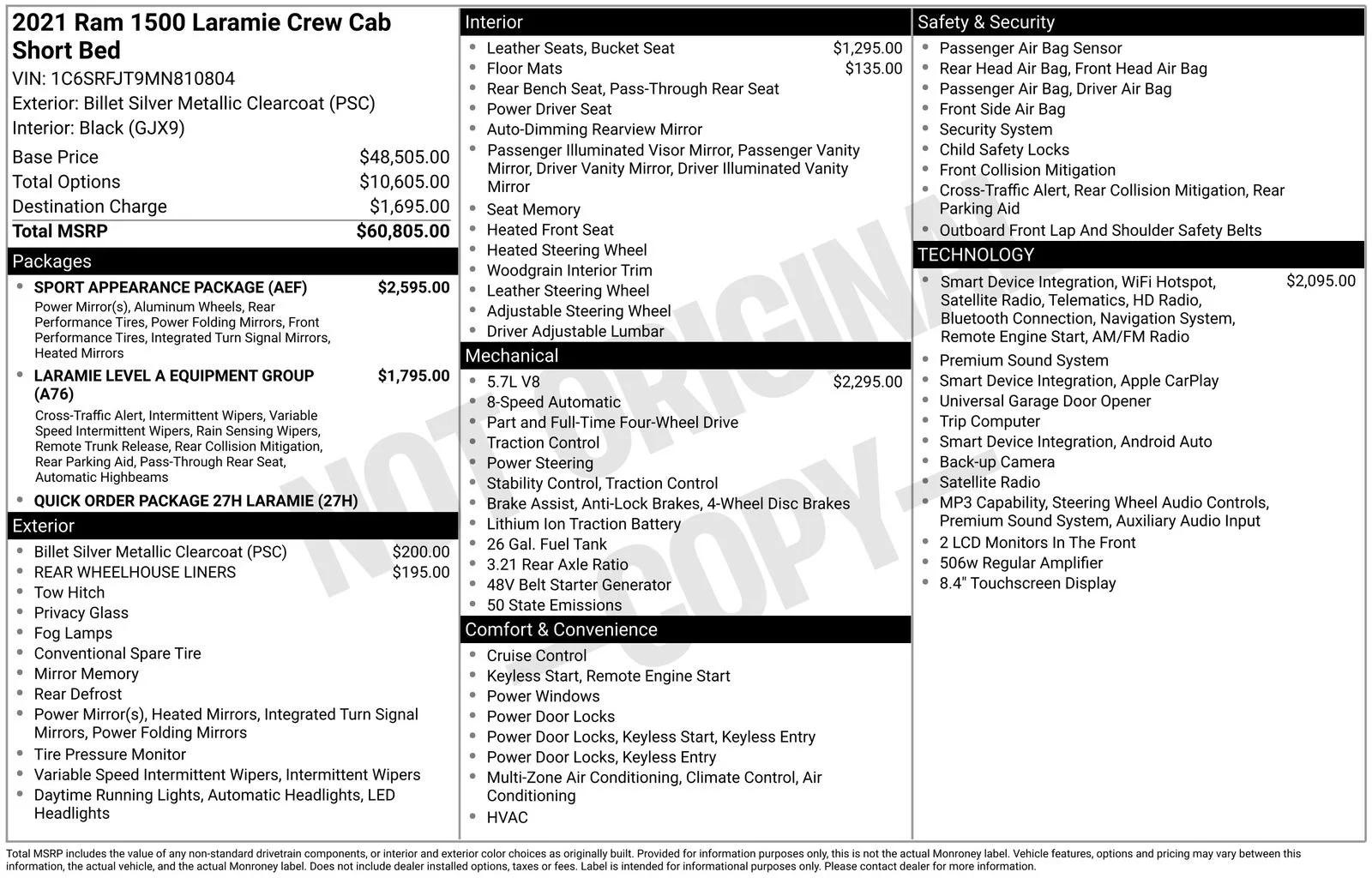 ram ram 1500 pickup 2021 1C6SRFJT9MN810804 image ram ram 1500 pickup 2021 1C6SRFJT9MN810804 image